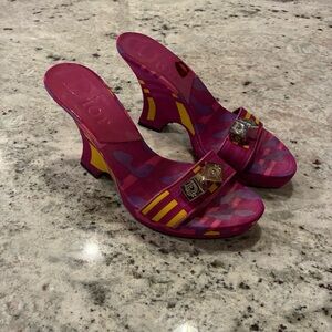 Dior by John Galliano Fall/Winter 2004 Purple Gambler Wedges